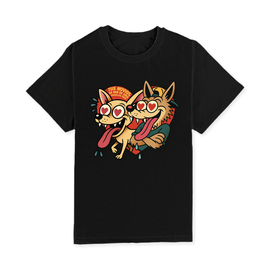 CAMISETA 'TUS NOVIOS' NEGRA